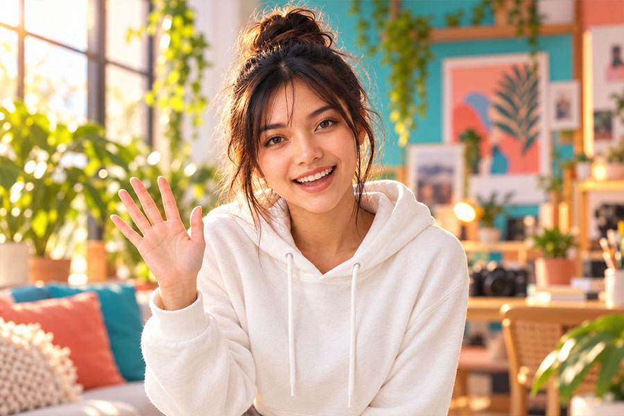 Karakter digital Caca Rawit untuk AI Influencer